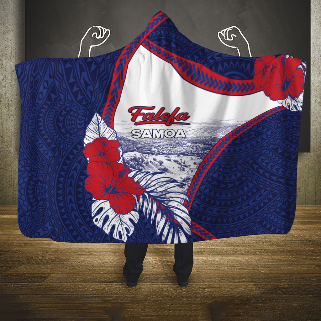 Falefa Samoa Village Hooded Blanket Valley Polynesian Tribal Hibiscus Floral DT05 - Polynesian Pride