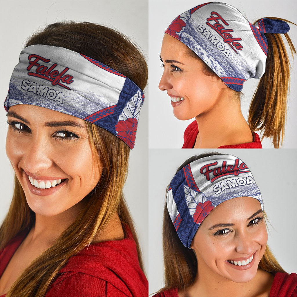 Falefa Samoa Village Neck Gaiter Valley Polynesian Tribal Hibiscus Floral DT05 - Polynesian Pride
