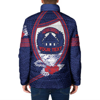 Personalised Falefa Samoa Village Padded Jacket Valley Polynesian Tribal Hibiscus Floral DT05 - Polynesian Pride