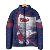 Personalised Falefa Samoa Village Padded Jacket Valley Polynesian Tribal Hibiscus Floral DT05 - Polynesian Pride