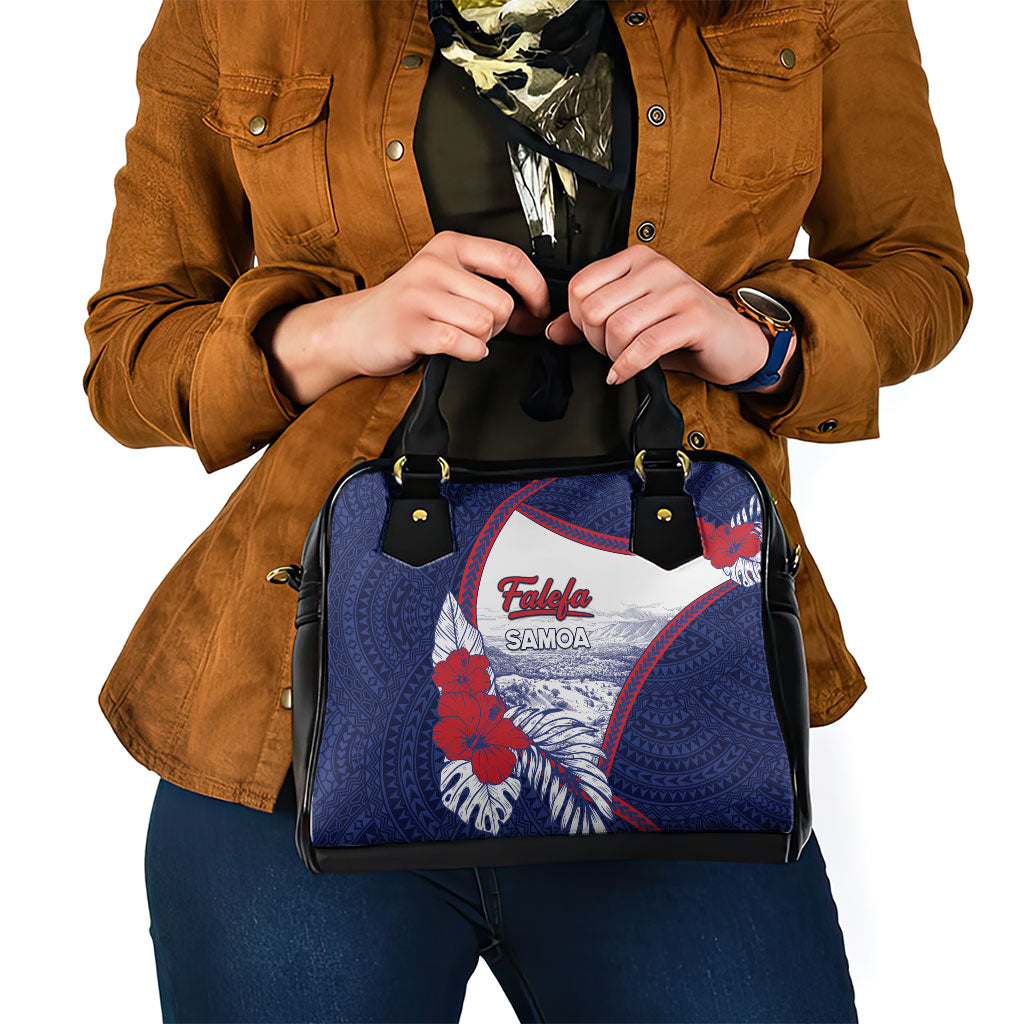 Falefa Samoa Village Shoulder Handbag Valley Polynesian Tribal Hibiscus Floral DT05 - Polynesian Pride