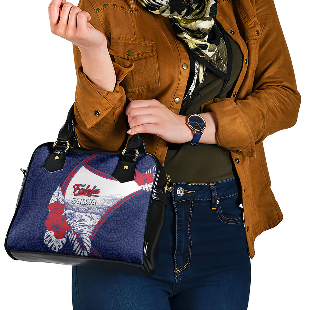 Falefa Samoa Village Shoulder Handbag Valley Polynesian Tribal Hibiscus Floral DT05 - Polynesian Pride