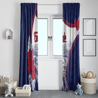 Falefa Samoa Village Window Curtain Valley Polynesian Tribal Hibiscus Floral DT05 - Polynesian Pride