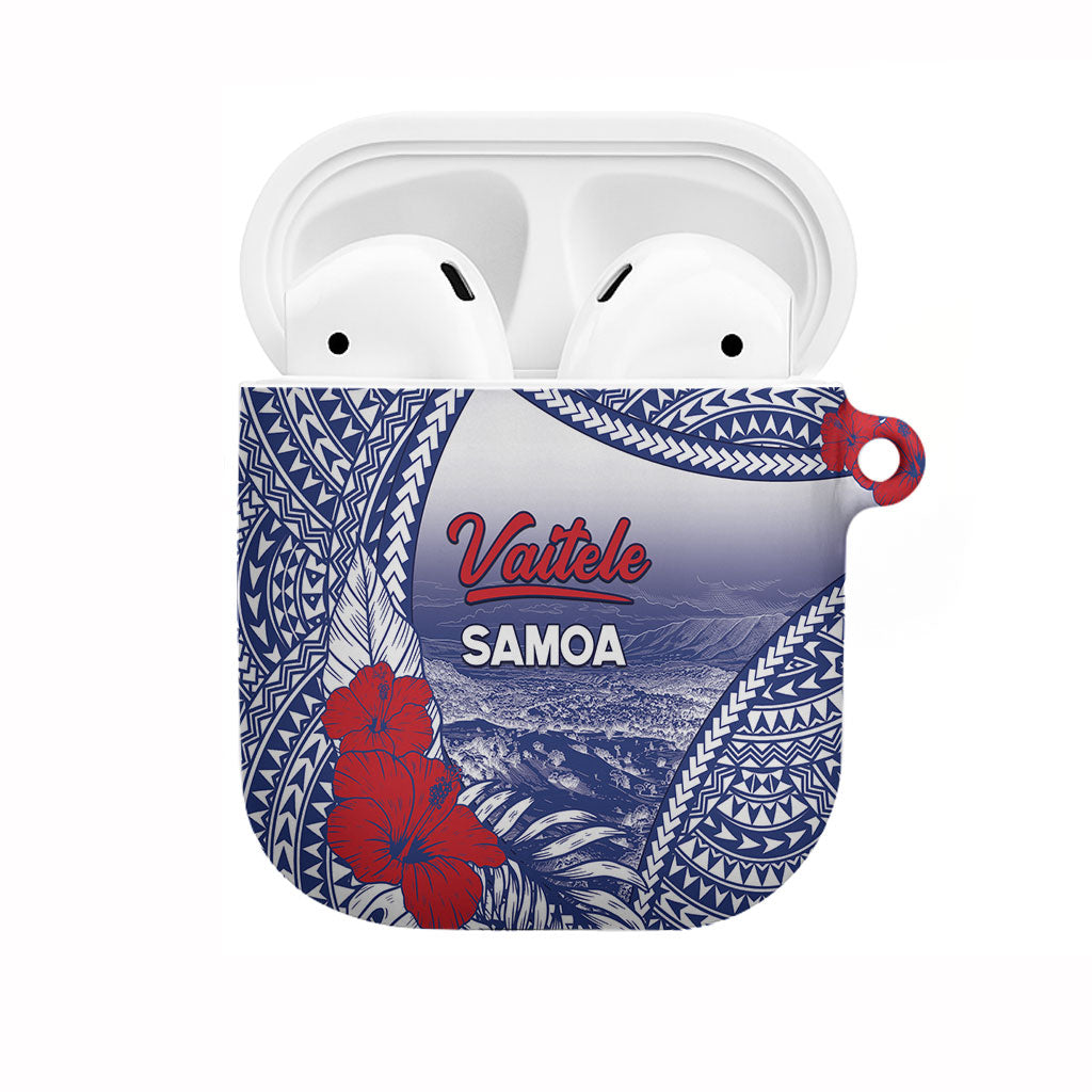 Vaitele Samoa Village AirPods Case Falefa Valley Polynesian Tribal Hibiscus Floral DT05 White - Polynesian Pride