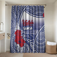 Vaitele Samoa Village Bathroom Set Falefa Valley Polynesian Tribal Hibiscus Floral DT05 Shower Curtain Only White - Polynesian Pride