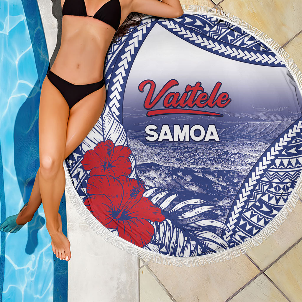 Vaitele Samoa Village Beach Blanket Falefa Valley Polynesian Tribal Hibiscus Floral DT05 - Polynesian Pride