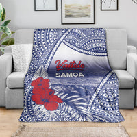 Vaitele Samoa Village Blanket Falefa Valley Polynesian Tribal Hibiscus Floral DT05 - Polynesian Pride
