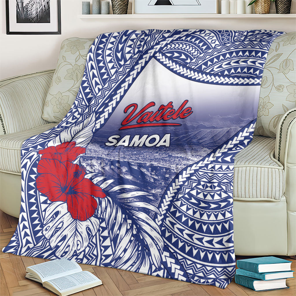 Vaitele Samoa Village Blanket Falefa Valley Polynesian Tribal Hibiscus Floral DT05 - Polynesian Pride