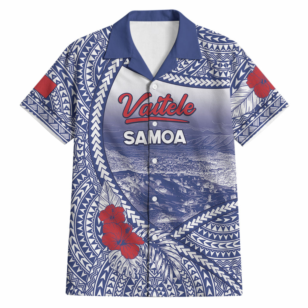 Personalised Vaitele Samoa Village Hawaiian Shirt Falefa Valley Polynesian Tribal Hibiscus Floral DT05 White - Polynesian Pride