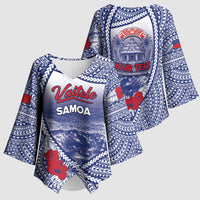 Personalised Vaitele Samoa Village Kimono Sleeve Blouse Falefa Valley Polynesian Tribal Hibiscus Floral DT05 - Polynesian Pride