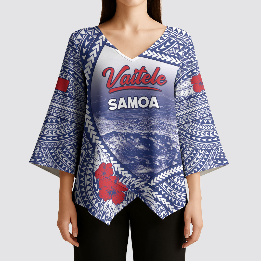 Personalised Vaitele Samoa Village Kimono Sleeve Blouse Falefa Valley Polynesian Tribal Hibiscus Floral DT05 - Polynesian Pride