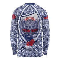 Personalised Vaitele Samoa Village Long Sleeve Shirt Falefa Valley Polynesian Tribal Hibiscus Floral DT05 - Polynesian Pride