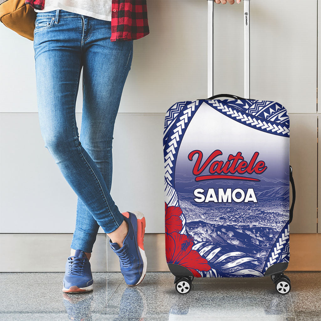 Vaitele Samoa Village Luggage Cover Falefa Valley Polynesian Tribal Hibiscus Floral DT05 - Polynesian Pride