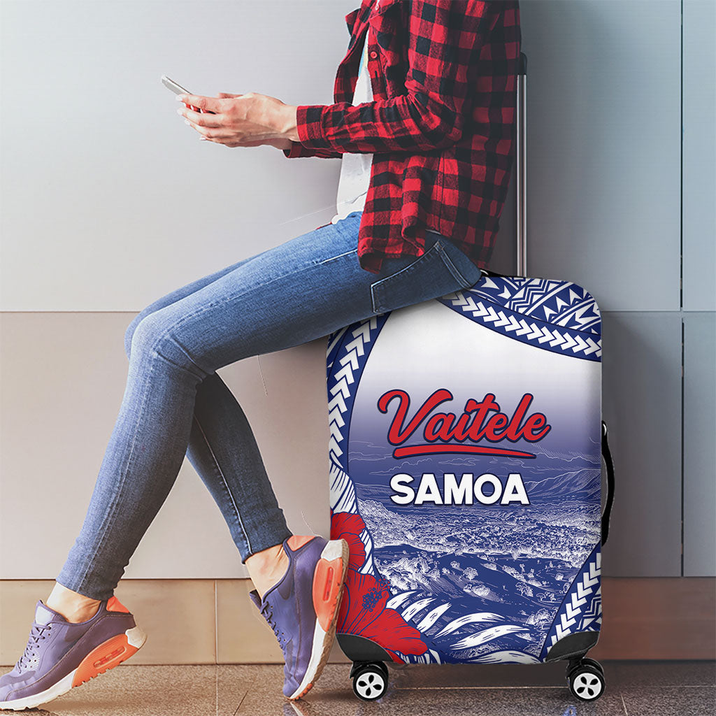 Vaitele Samoa Village Luggage Cover Falefa Valley Polynesian Tribal Hibiscus Floral DT05 - Polynesian Pride