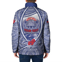 Personalised Vaitele Samoa Village Padded Jacket Falefa Valley Polynesian Tribal Hibiscus Floral DT05 - Polynesian Pride