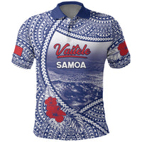 Personalised Vaitele Samoa Village Polo Shirt Falefa Valley Polynesian Tribal Hibiscus Floral DT05 White - Polynesian Pride
