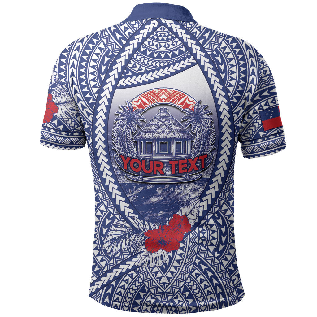 Personalised Vaitele Samoa Village Polo Shirt Falefa Valley Polynesian Tribal Hibiscus Floral DT05 - Polynesian Pride