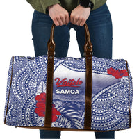 Vaitele Samoa Village Travel Bag Falefa Valley Polynesian Tribal Hibiscus Floral DT05 White - Polynesian Pride