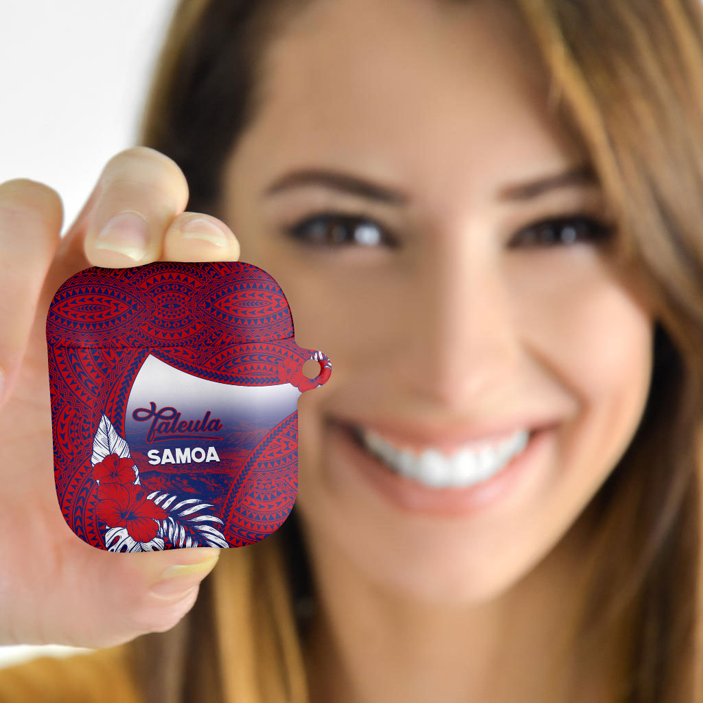 Faleula Samoa Village AirPods Case Falefa Valley Polynesian Tribal Hibiscus Floral DT05 - Polynesian Pride