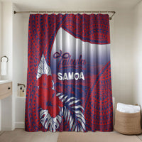 Faleula Samoa Village Bathroom Set Falefa Valley Polynesian Tribal Hibiscus Floral DT05 Shower Curtain Only Red - Polynesian Pride