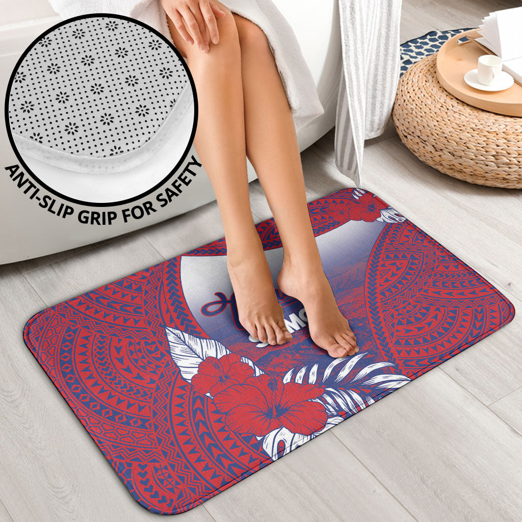 Faleula Samoa Village Bathroom Set Falefa Valley Polynesian Tribal Hibiscus Floral DT05 - Polynesian Pride