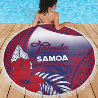 Faleula Samoa Village Beach Blanket Falefa Valley Polynesian Tribal Hibiscus Floral DT05 - Polynesian Pride
