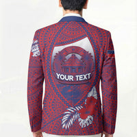 Personalised Faleula Samoa Village Blazer Falefa Valley Polynesian Tribal Hibiscus Floral DT05 - Polynesian Pride