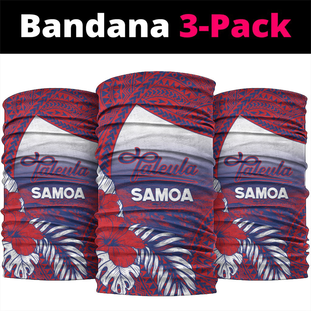 Faleula Samoa Village Neck Gaiter Falefa Valley Polynesian Tribal Hibiscus Floral DT05 package One Size: 25*50cm Red - Polynesian Pride
