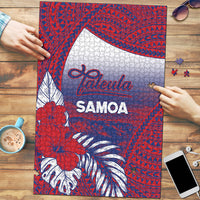 Faleula Samoa Village Puzzle Falefa Valley Polynesian Tribal Hibiscus Floral DT05 Red - Polynesian Pride