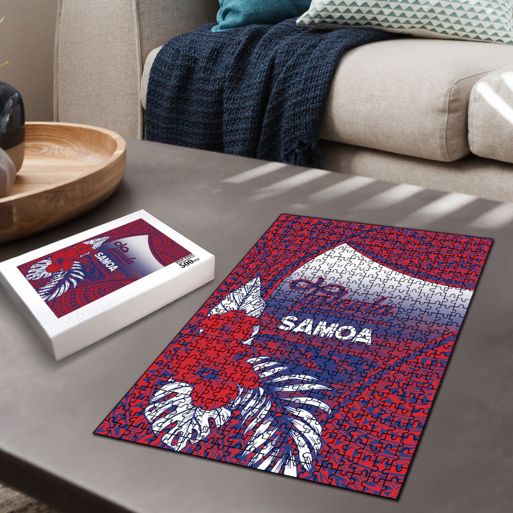 Faleula Samoa Village Puzzle Falefa Valley Polynesian Tribal Hibiscus Floral DT05 - Polynesian Pride