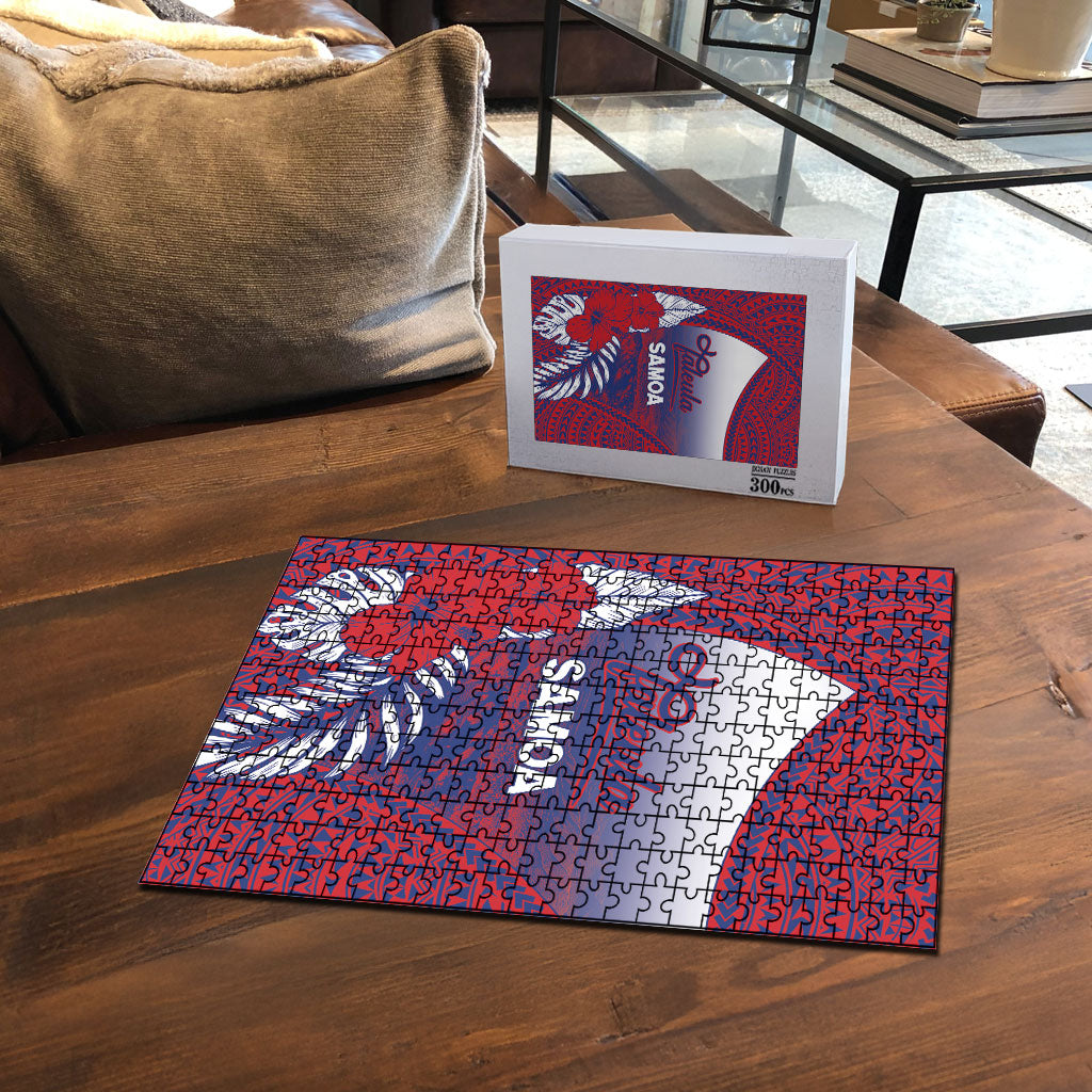 Faleula Samoa Village Puzzle Falefa Valley Polynesian Tribal Hibiscus Floral DT05 - Polynesian Pride