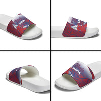Faleula Samoa Village Slide Sandals Falefa Valley Polynesian Tribal Hibiscus Floral DT05 - Polynesian Pride