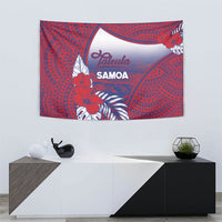 Faleula Samoa Village Tapestry Falefa Valley Polynesian Tribal Hibiscus Floral DT05 - Polynesian Pride
