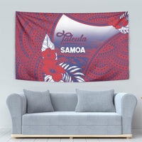 Faleula Samoa Village Tapestry Falefa Valley Polynesian Tribal Hibiscus Floral DT05 - Polynesian Pride