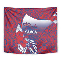 Faleula Samoa Village Tapestry Falefa Valley Polynesian Tribal Hibiscus Floral DT05 - Polynesian Pride