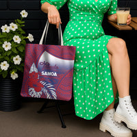 Faleula Samoa Village Tote Bag Falefa Valley Polynesian Tribal Hibiscus Floral DT05 - Polynesian Pride