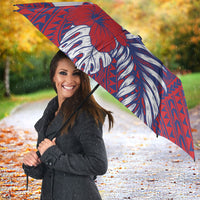 Faleula Samoa Village Umbrella Falefa Valley Polynesian Tribal Hibiscus Floral DT05 - Polynesian Pride