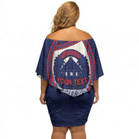 Personalised Vailele Samoa Village Off Shoulder Short Dress Map Polynesian Tribal Hibiscus Floral DT05 - Polynesian Pride