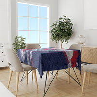 Vailele Samoa Village Tablecloth Map Polynesian Tribal Hibiscus Floral