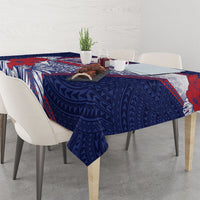 Vailele Samoa Village Tablecloth Map Polynesian Tribal Hibiscus Floral