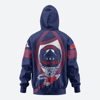 Personalised Vailele Samoa Village Zip Hoodie Map Polynesian Tribal Hibiscus Floral DT05 - Polynesian Pride