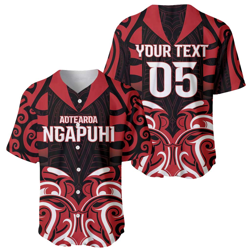 Custom Aotearoa Ngapuhi Baseball Jersey Maori Pattern New Zealand DT05 - Polynesian Pride