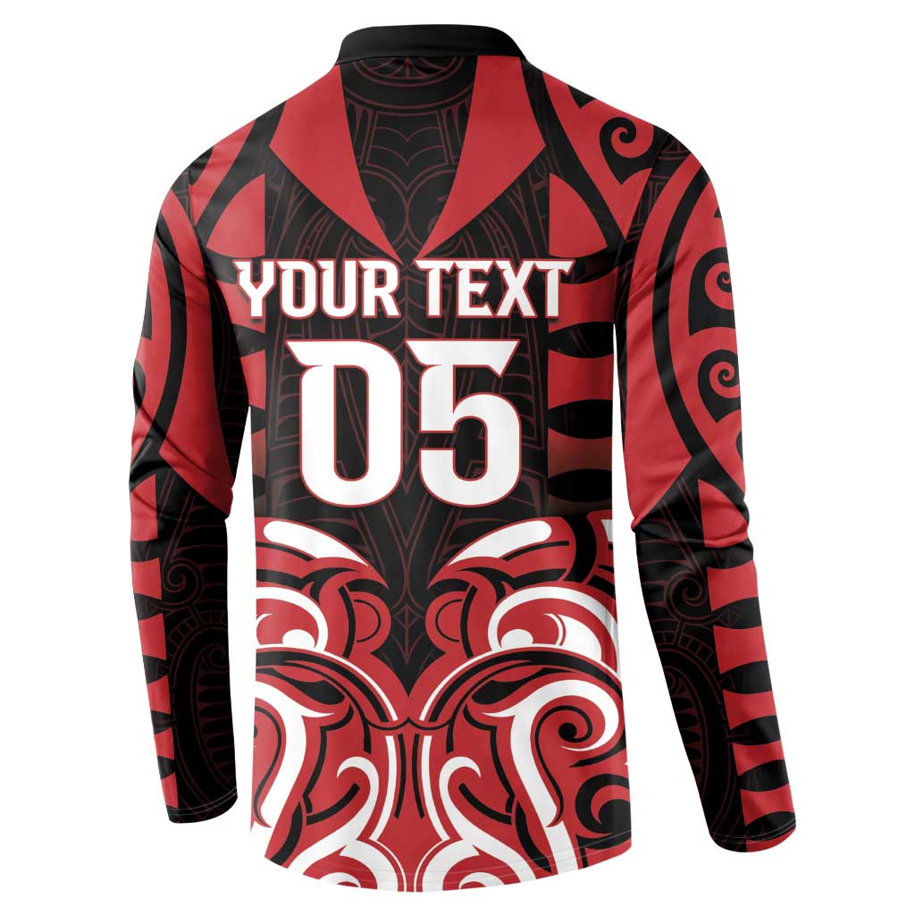Custom Aotearoa Ngapuhi Button Sweatshirt Maori Pattern New Zealand DT05 - Polynesian Pride