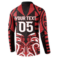 Custom Aotearoa Ngapuhi Button Sweatshirt Maori Pattern New Zealand DT05 - Polynesian Pride