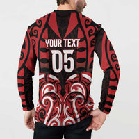 Custom Aotearoa Ngapuhi Button Sweatshirt Maori Pattern New Zealand DT05 - Polynesian Pride