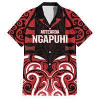 Custom Aotearoa Ngapuhi Hawaiian Shirt Maori Pattern New Zealand DT05 Red - Polynesian Pride