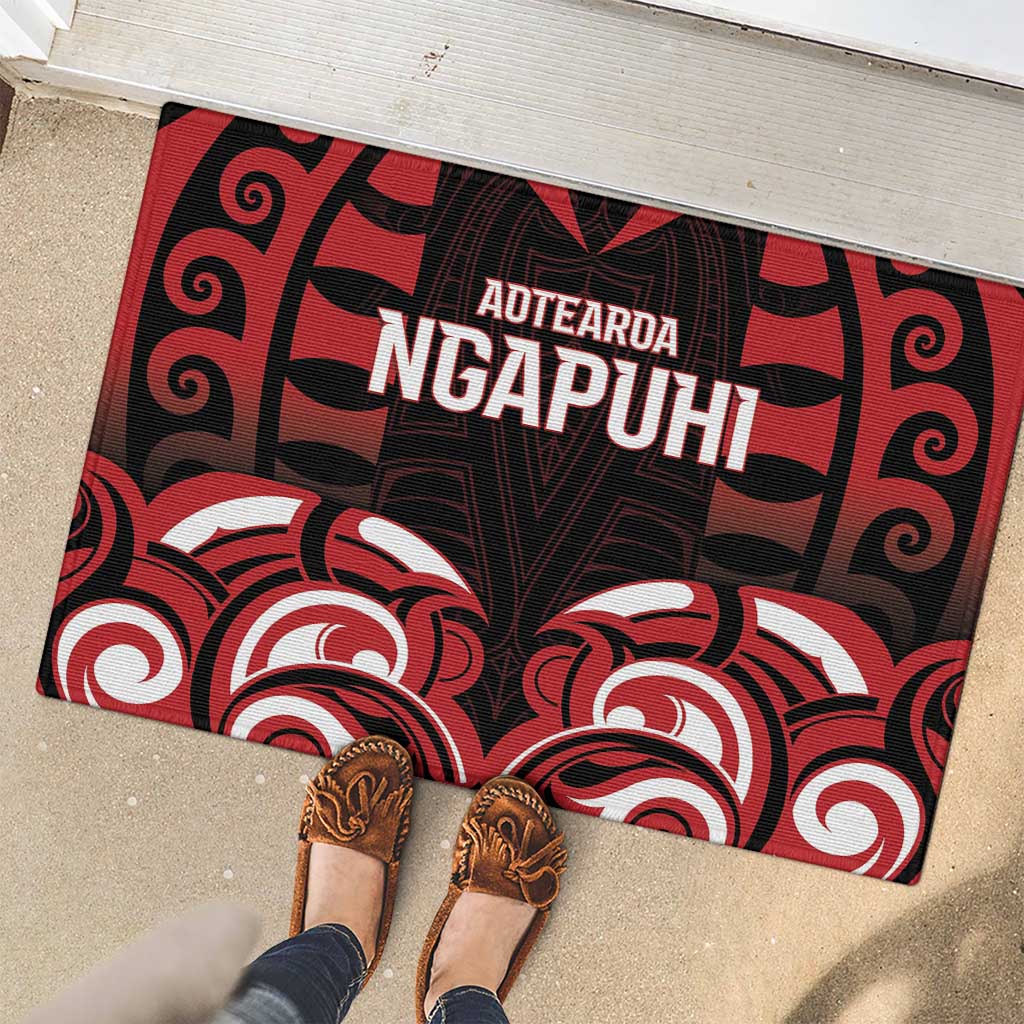 Aotearoa Ngapuhi Rubber Doormat Maori Pattern New Zealand DT05 - Polynesian Pride