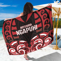 Aotearoa Ngapuhi Sarong Maori Pattern New Zealand DT05 One Size 44 x 66 inches Red - Polynesian Pride