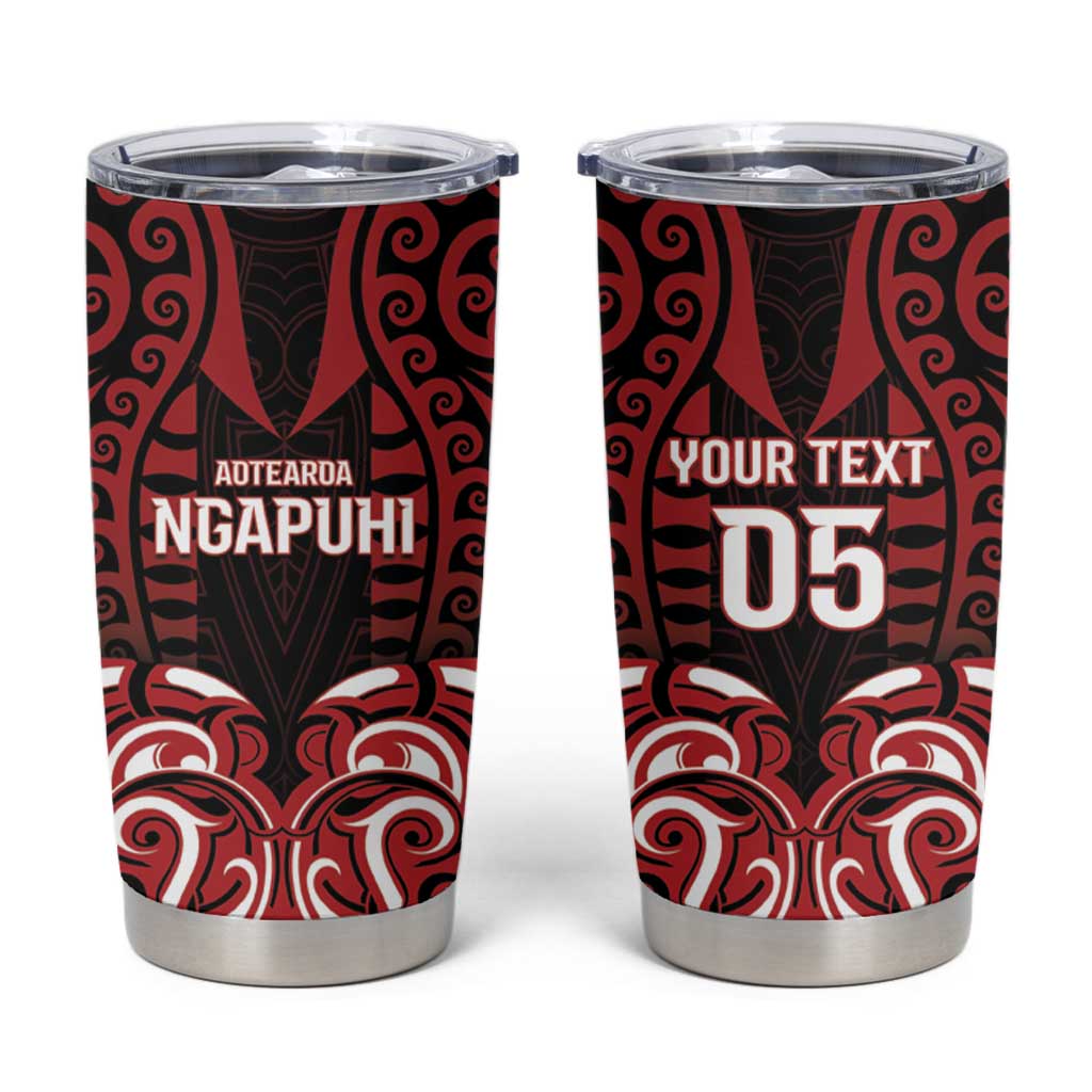 Custom Aotearoa Ngapuhi Tumbler Cup Maori Pattern New Zealand DT05 Red - Polynesian Pride