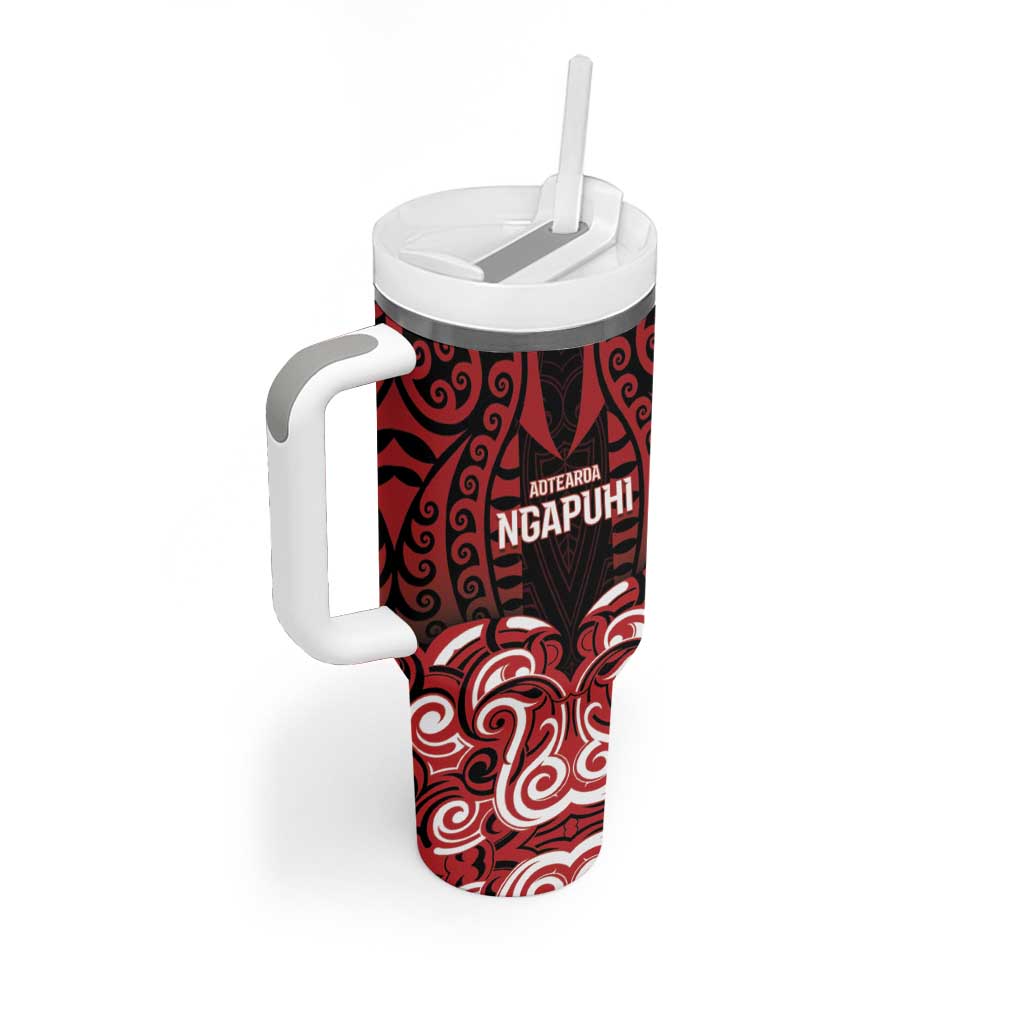 Custom Aotearoa Ngapuhi Tumbler With Handle Maori Pattern New Zealand DT05 - Polynesian Pride